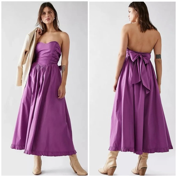 Free People Dresses & Skirts - 𝓯𝓹 Free People ~ Cohen Poplin Dress in Purple
